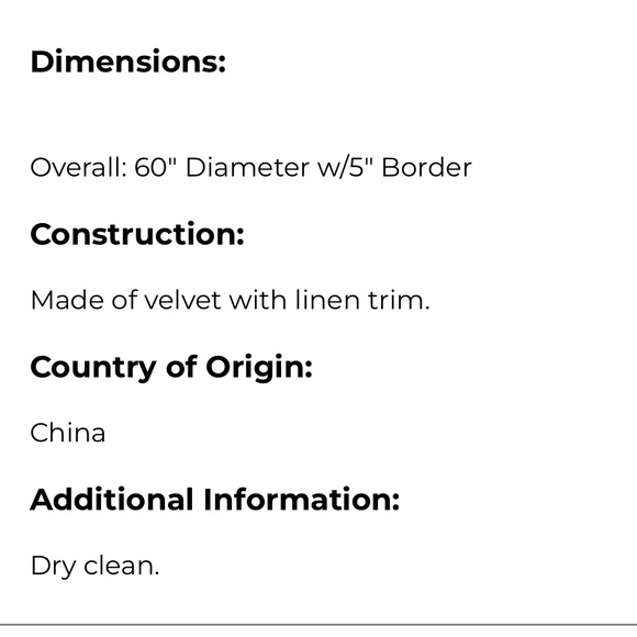 BALLARD Suzanne Kasler Velvet and Linen Christmas Tree Skirt - Picture 3 of 3